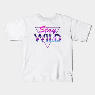 Stay Wild Cool Retro 80s Vaporwave Kids T-Shirt